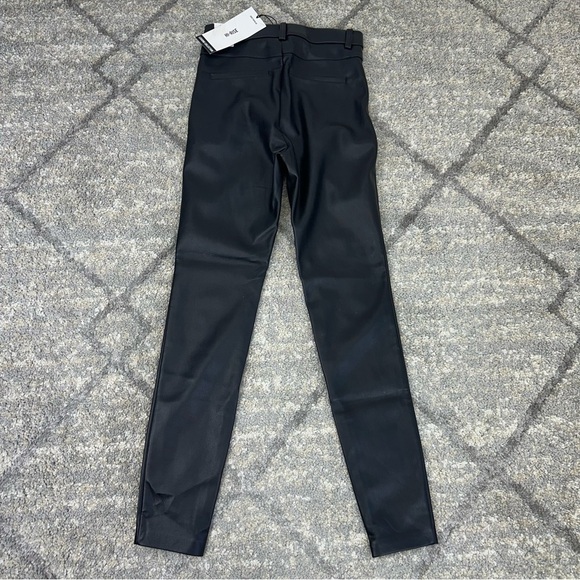 ZARA faux leather Legging Collection high rise black XS rock matrix goth metal - Picture 9 of 16